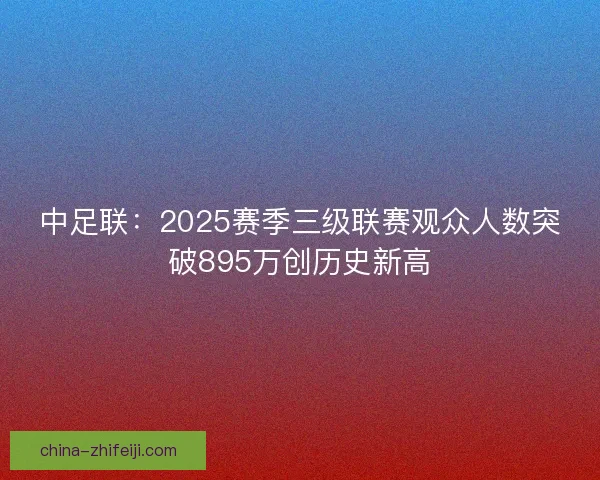 中足联：2025赛季三级联赛观众人数突破895万创历史新高